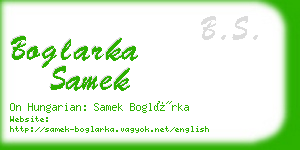 boglarka samek business card